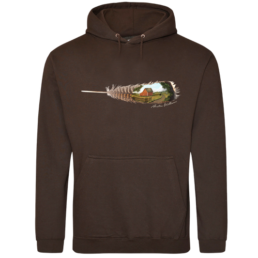 Chocolate Turkey Feather Pullover Hoodie