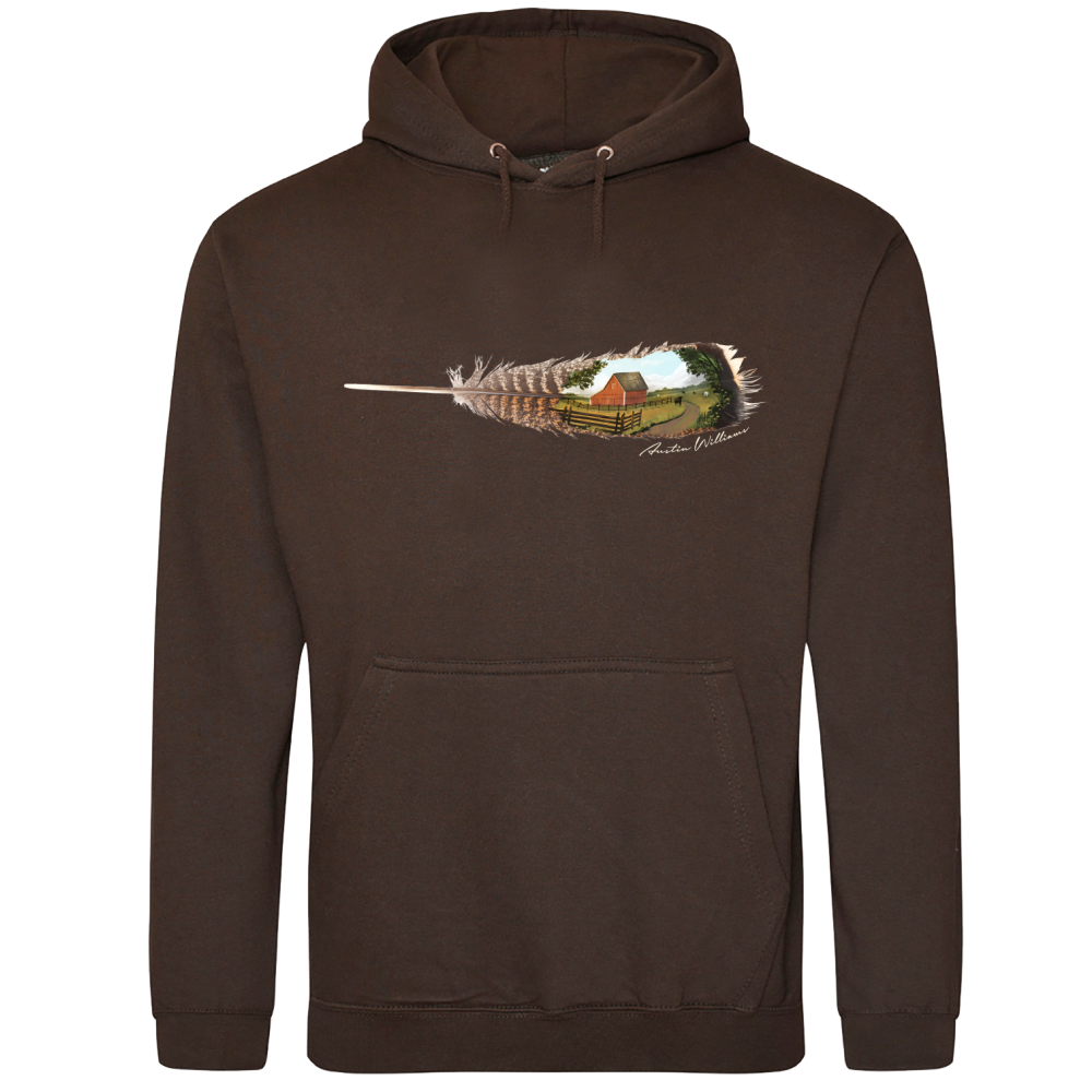 Chocolate Turkey Feather Pullover Hoodie Austin Williams Chocolate turkey feather pullover hoodie austin williams